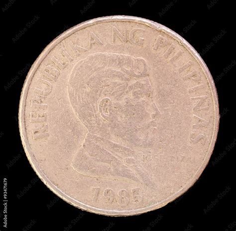 Head Of Piso Coin Issued By Philippines In Depicting The