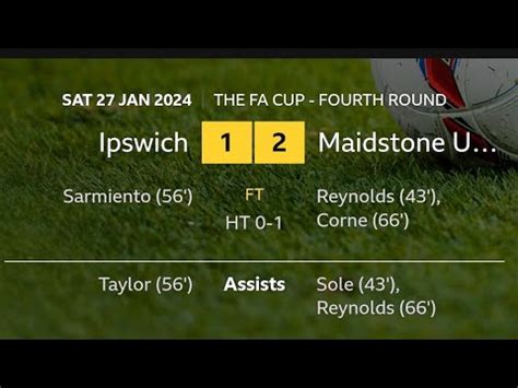 Ipswich Vs Maidstone Fa Cup Th Round Youtube