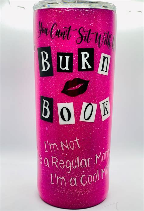 Personalized Burn Book Tumbler Custom Mean Girls Pink Glitter Etsy