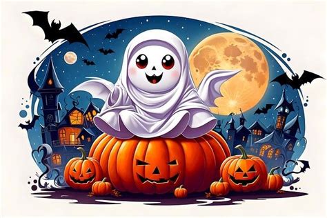 Ai Generated Ghost With Pumpkins Pictures, Photos, and Images for ...