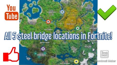 Locations Of The 5 Steel Bridges In Fortnite Used To Complete A