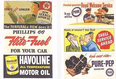 1950's Gas Station and Oil Billboard Signs 1/24th Scale signs | #4591768295