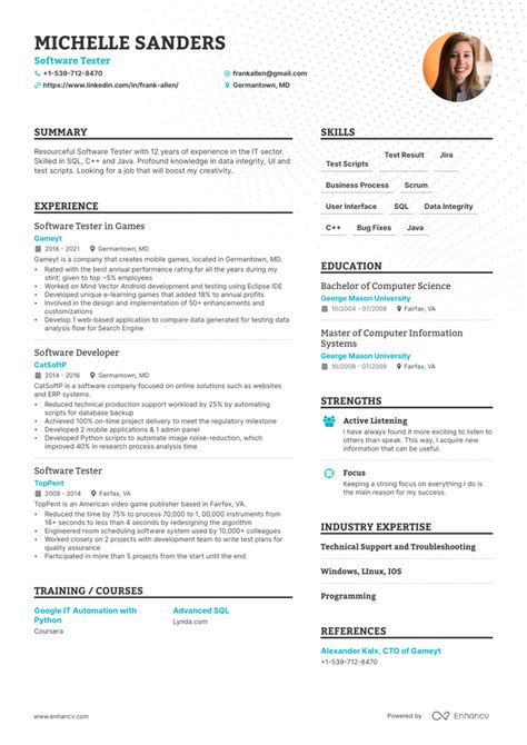 Software Tester Resume Examples Guide For