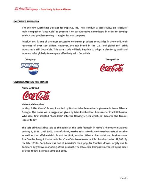 Coca Cola Case Study Coca Cola Soft Drink