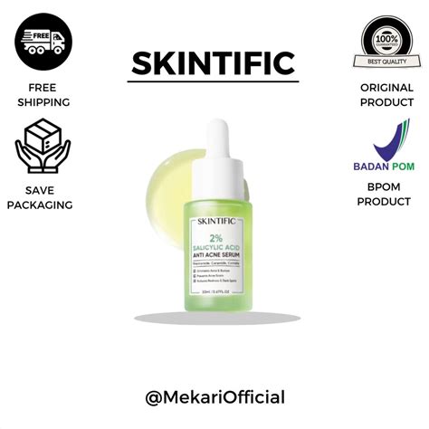 Jual Skintific Anti Acne Serum Acne Spot Treatment Facial Gel With 2 Salicylic Acid