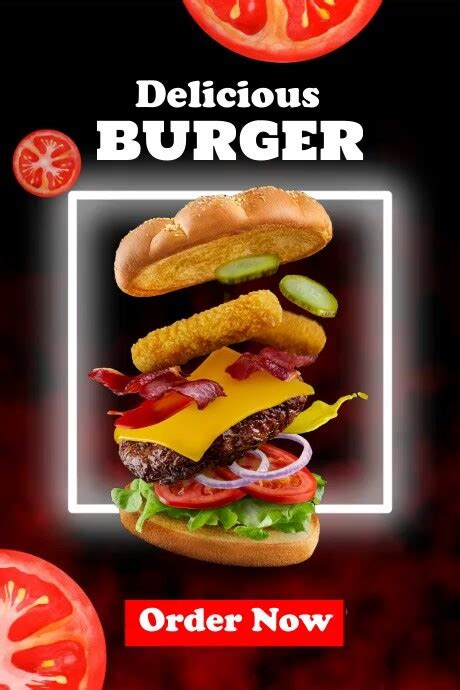 Delicious Burger Ads Template Postermywall