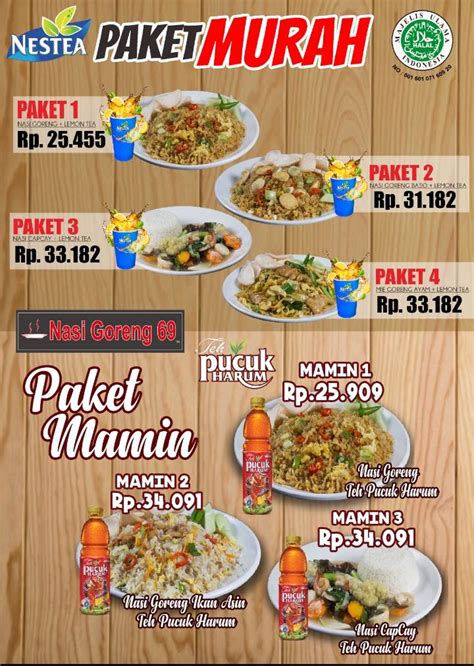 Carta Del Restaurante Nasi Goreng Plaza Surabaya Surabaya Jalan