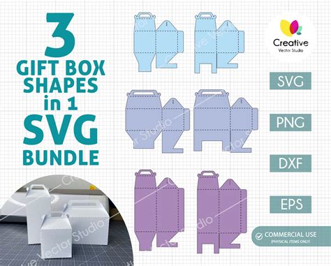 Box Svg Template Png Dxf Eps Creative Vector Studio