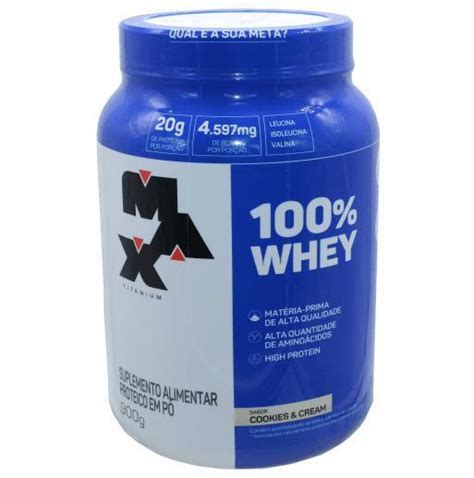 Whey Protein Max Titanium Proteina Cookies E Cream G Massa