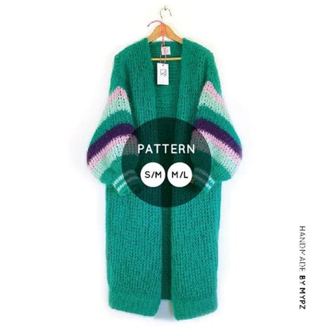 Crochet Pattern Mypz Long Green Mohair Cardigan Eng Nl Mypz Handmade Luxury