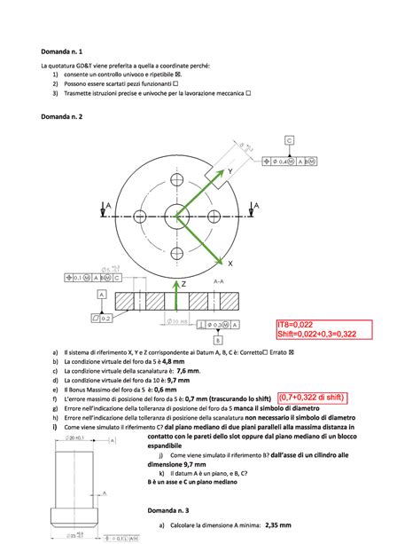 Questionario Toll Geometriche V1 Ingegneria Meccanica Studocu