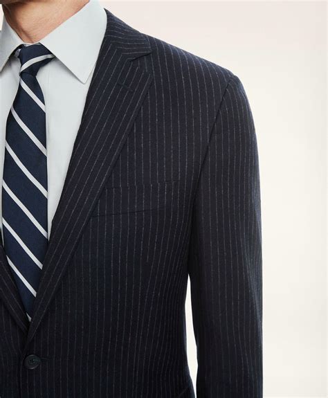 Brooks Brothers Men S Regent Fit Wool Pinstripe 1818 Suit Navy Brooks