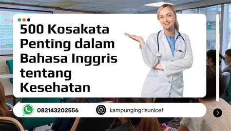 500 Kosakata Bahasa Inggris Tentang Kesehatan