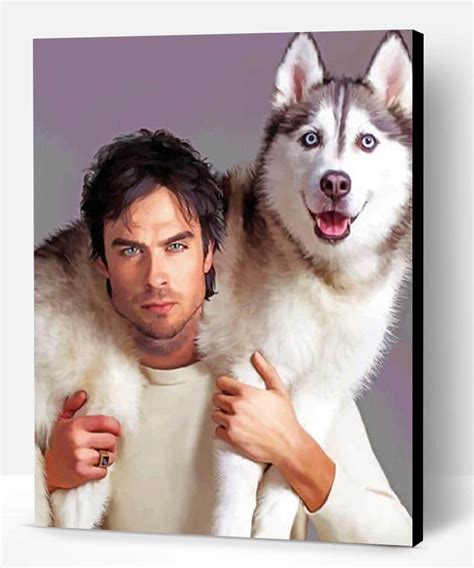 Ian Somerhalder With His Pet Paint By Numbers Paint By Numbers PRO