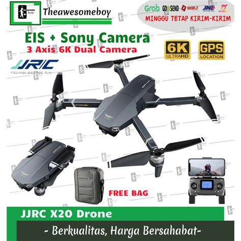 Jual Jjrc X Drone K Esc Axis Gymbal Eis Dual Camera Gps G Wifi