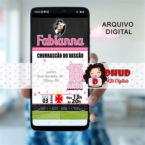 Convite Digital Vasco Feminino Elo Produtos Especiais