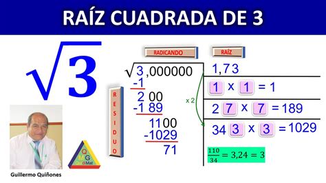 RAIZ CUADRADA DE 3 Super Facil Para Principiantes Fantastico