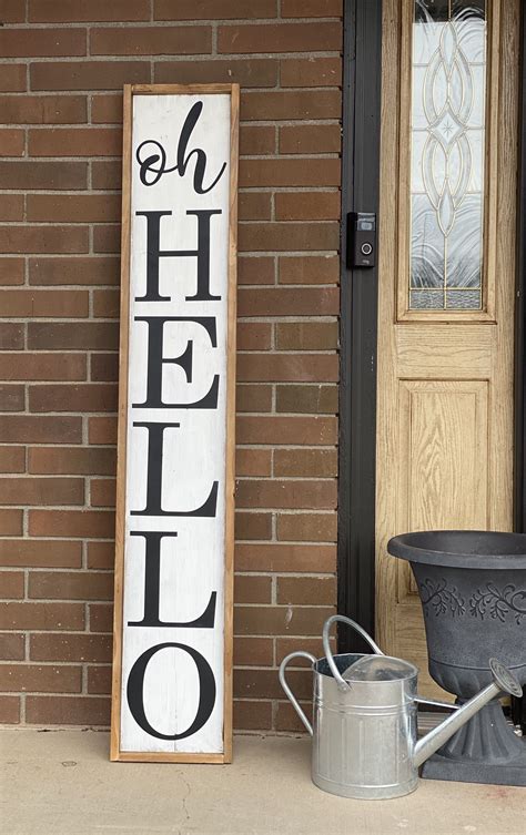 Oh Hello Porch Sign Oh Hello Sign Porch Decor Farmhouse Etsy In 2021