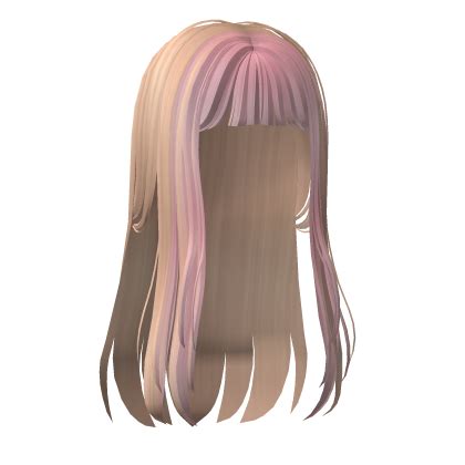 Two Tone Hime Hair Blonde Pink Roblox