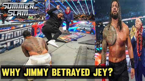 Why Jimmy Uso Betrayed Jey Uso Wwe Summerslam 2023 Highlights Youtube