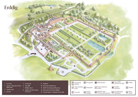 Stately Home Visitor Map • David Goodman • Illustration Maps Design