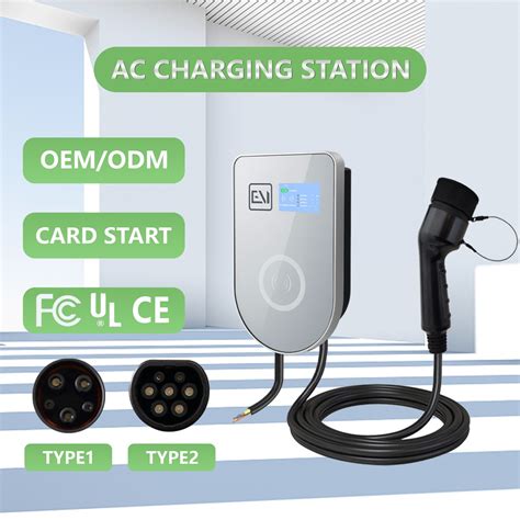 7kw Wall Mounted AC Charging Commercial New Design Screen EV Wallbox