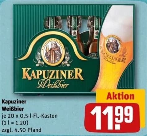 Kapuziner Wei Bier X L Fl Kasten Angebot Bei Rewe Center