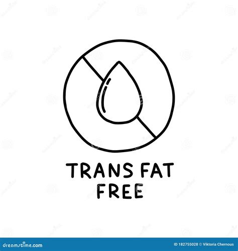 trans fat  symbol doodle icon vector illustration stock