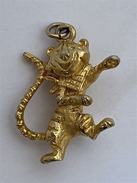 Charm Kellogg S Tony The Tiger Gold Tone Gem