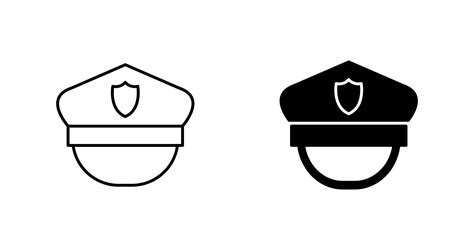 Police Hat Vector Icon 24413177 Vector Art at Vecteezy