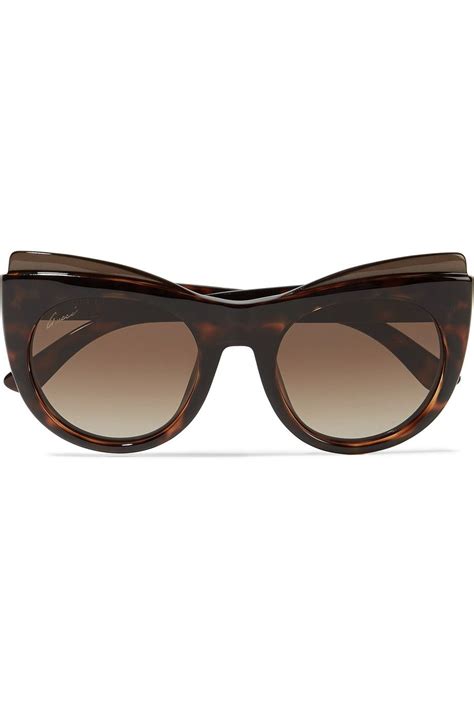 Gucci Round Frame Tortoiseshell Acetate Sunglasses Gucci Sunglasses Discount Designer