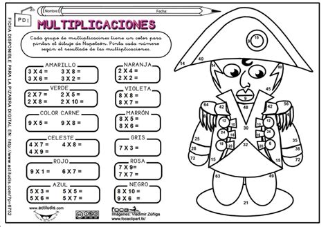 Fichas De Primaria Multiplicaciones Divertidas