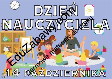 Plakat na Dzień Edukacji Narodowej A4 i XXL Z uczniami do druku