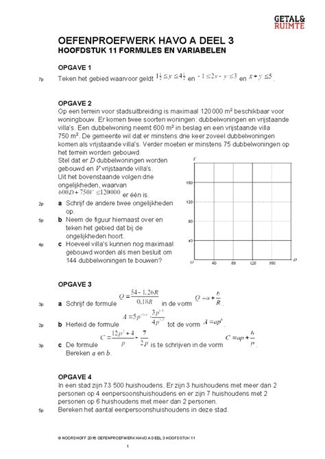 Oefentoets Hoofdstuk 11 OEFENPROEFWERK HAVO A DEEL 3 HOOFDSTUK 11