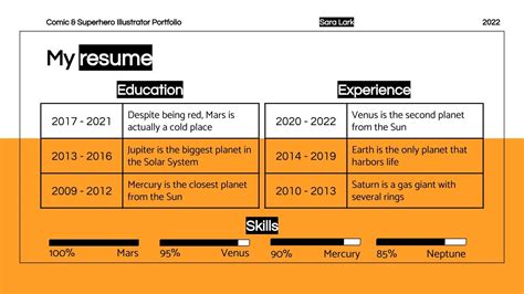 Comic & Superhero Illustrator Portfolio | Google Slides & PPT