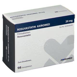 ROSUVASTATIN AXIROMED 20 Mg 98 St Mit Dem E Rezept Kaufen Shop Apotheke