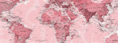 Pink World Map Maps Plain Laptop Wallpaper Desktop Wallpapers World ...