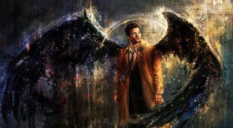 Castiel, Drawing, Supernatural, Artwork, Wings, Painting Wallpapers HD ...