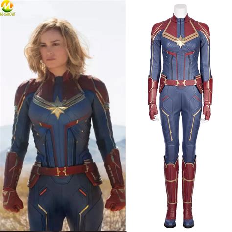 Movie Captain Marvel Cosplay Costume Carol Danvers Cosplay Jumpsuit Outfit Custom Made Halloween