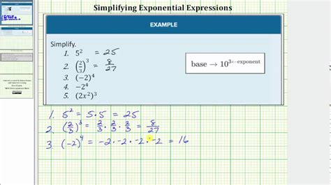 Simplify Basic Exponential Expressions Youtube