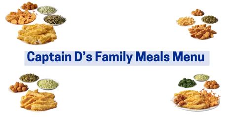 Captain D’s Family Meals Menu 2024 - Captain D's Menu