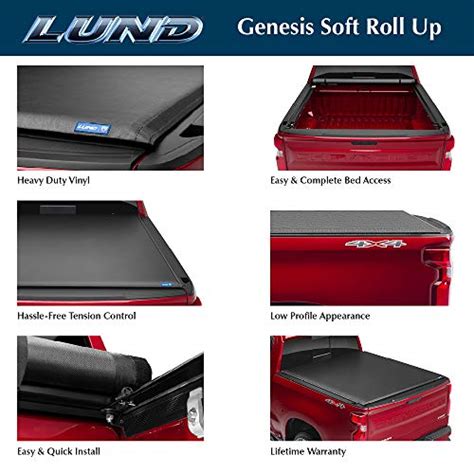 Lund Genesis Roll Up Soft Roll Up Truck Bed Tonneau Cover 960292 Fits 2019 2023 Chevy Gmc