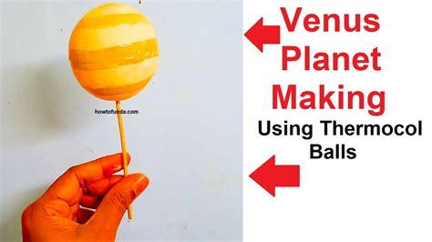 Venus Planet Making Using Thermocol Ball And Painting For Solar System