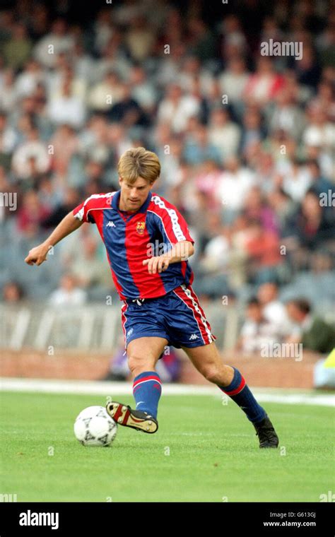 Soccer - Spanish Club. Michael Laudrup, Barcelona Stock Photo - Alamy