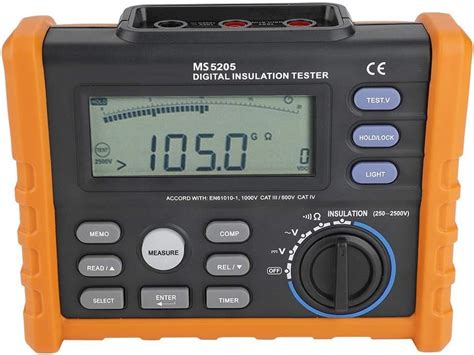 Testeur De R Sistance D Isolation Num Rique Peakmeter Ms Appareils