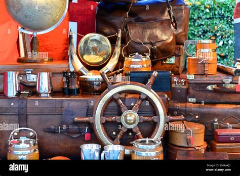 Leather Goods Flea Market Portobello Road London England United