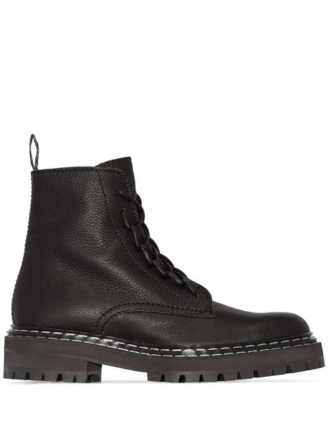 Proenza Schouler Lug Sole Combat Boots Editorialist