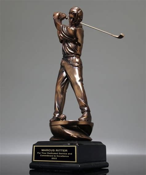 Picture of Copper Golfer Trophy Sculpture