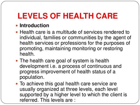 Mental Health Levels Of Care Chart