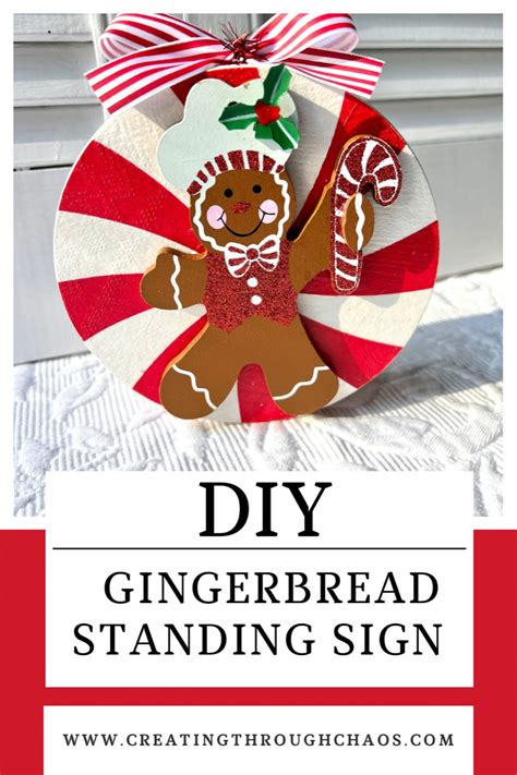 DIY Gingerbread Standing Sign